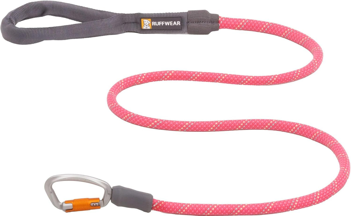 Ruffwear Knot-a-Leash reflektierende Hundeleine aus Seil, Fireweed Pink